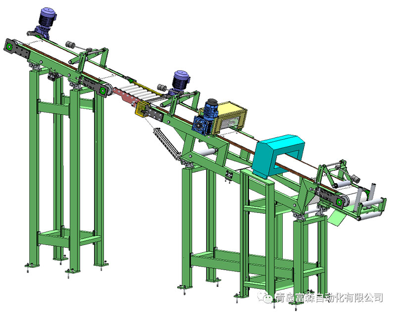 輪胎熱供料金屬檢測及金屬異物不停機剔除輸送線 輪胎熱供料金屬檢測及金屬異物不停機剔除輸送線
